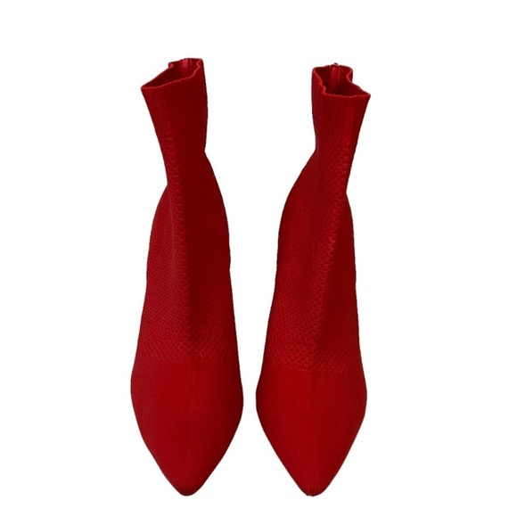 MIA McKinley Red Sock Boots Booties Size 8.5 - Picture 2 of 10